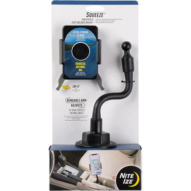 Nite Ize Inc. SUCH-01-R8 Nite IZE Squeeze Universal Car Cup Holder Mount
