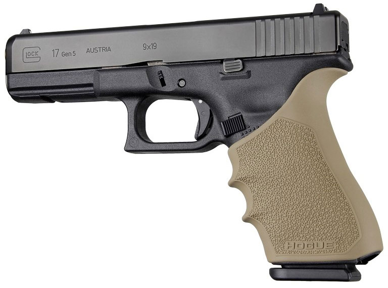 Hogue HandALL Beavertail Grip Sleeve for Glock 17 Gen 1/2/5, FDE (17023)