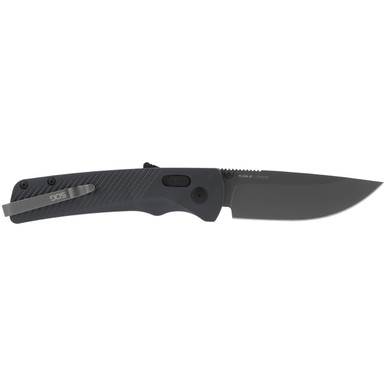 SOG Flash AT Urban Gray Assisted Folding Knife - 3.45" D2 Black Plain Blade, Gray GRN Handles