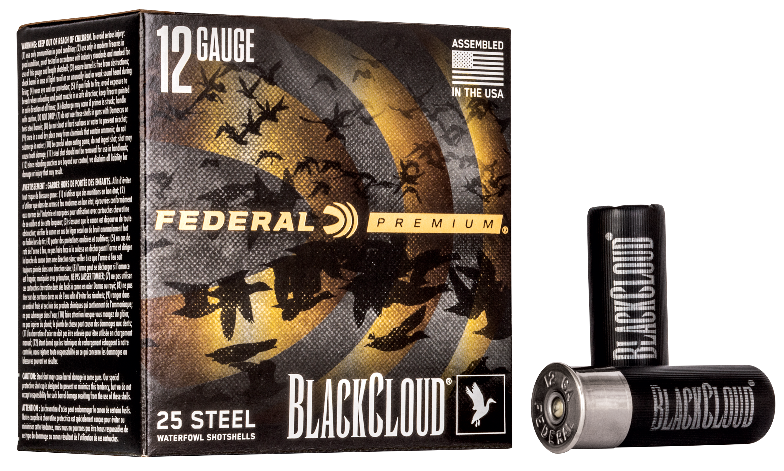 Federal Black Cloud FS Steel 12 Gauge 2.75" 1-1/8 oz #2 Shot 25 Rds - Box or Case