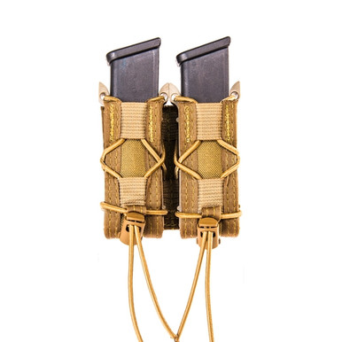 High Speed Gear 11PT02CB Pistol TACO Double Mag Pouch - MOLLE, Fits Most Pistol Magazines, Hybrid Kydex and Nylon, Coyote Brown