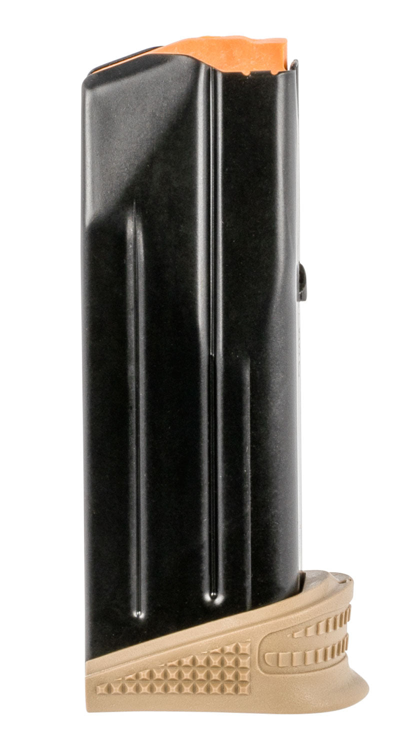 FN 20100376 FN 509 Compact 9mm Luger 12-Round Ext Floorplate Mag Black/FDE Steel