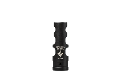 Aero Precision VG6 Gamma 556SL Muzzle Brake - 1/2x28 Black Nitride Stainless Steel