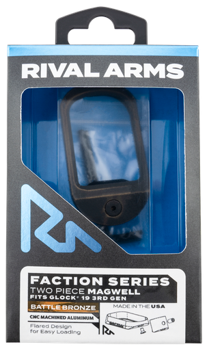 Rival Arms FACTION™ Series Two-PIece Magwell - Battle Bronze Finish, for Glock Gen 3