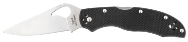 Byrd Knives Harrier 2 Folding Knife - 3.32" Satin Plain Blade, Black G10 Handles - BY01GP2