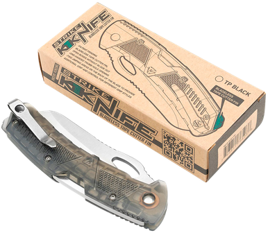 Strike Industries K1-TP Folding Knife - 3.51" AUS8 Stainless Steel Blade, Smoke Polymer w/Anti-Slip Texture Handle