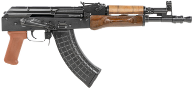 Pioneer Arms AK0031C Hellpup 7.62x39mm AK Pistol - 11.73" Barrel, 30+1 Black Rec/Barrel Brown Polymer Grip & Handgaurd