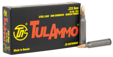 Tula Ammo Centerfire Rifle 223 Rem 55 gr Full Metal Jacket (FMJ) - 20 Rounds Box