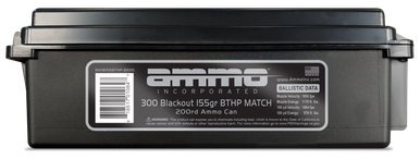 Ammo Incorporated Signature 300 Blackout 155 gr Boat-Tail Hollow Point (BTHP) Match - 200 Rounds per Case