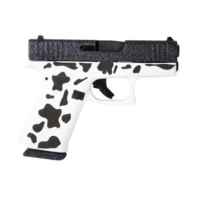 Glock 43X 9mm Pistol with Black Glitter Slide and Tactical Cow Finish