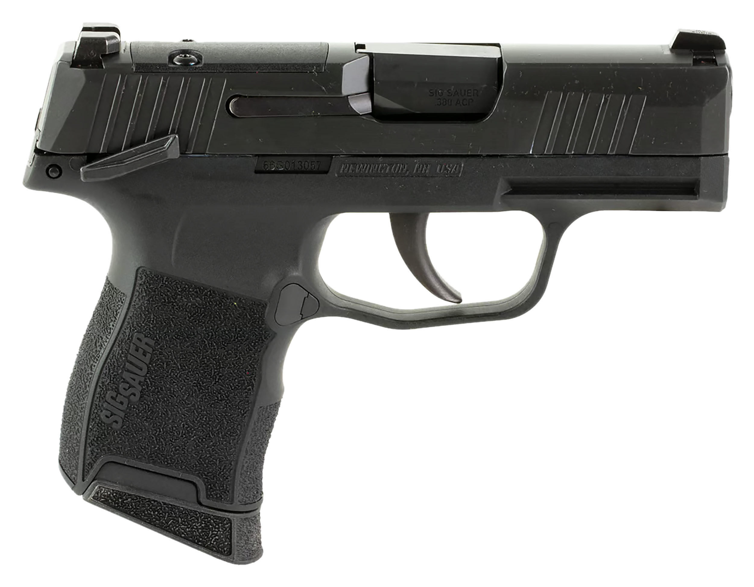 Sig Sauer P365 Pistol 365-380-BSS-MS, 380 ACP, 3.1", Manual Safety, Black Polymer Grip, Black Nitron Finish, 10 Rd