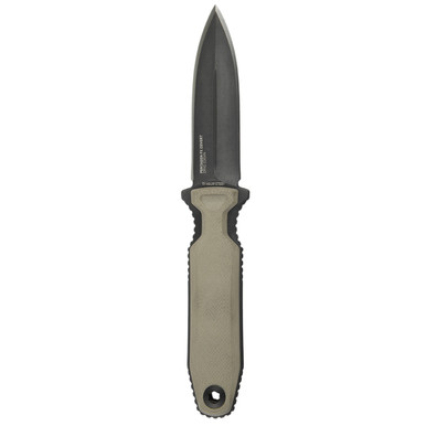 SOG Knives Pentagon FX Covert Fixed Blade - FDE - S35VN Black Double Edge Dagger, Black G10 Handles, Kydex Sheath