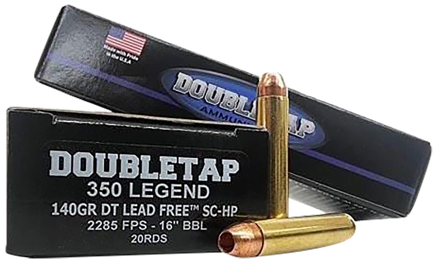 DoubleTap .350 Legend Hollow Point 140 grain Copper Solid Hollow Point ammunition 2285 FPS