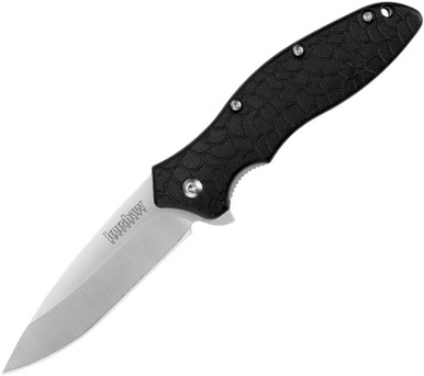 Kershaw Oso Sweet 3.1" 4Cr14 Satin Plain Blade Black GFN Handle Assisted Flipper Knife - 1830