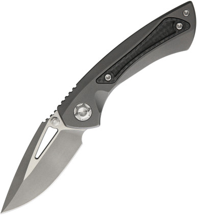 EOS Dorado S Titanium Framelock Knife- 3" CPM S90V Blade, Gray Titanium Frame