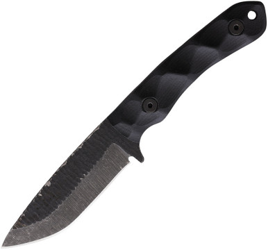 Stroup Knives GP2 Fixed Blade - 3.75″ 1095HC Drop Point Blade, Black G10 Handle, Kydex Sheath