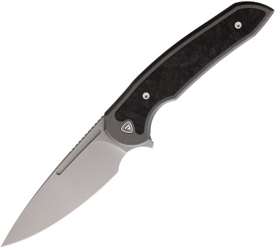 Ferrum Forge Stinger Framelock - 3.2" Ferrum Forge Blade, Titanium Handle with Marble Carbon Fiber Inlay