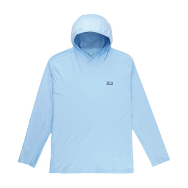 Aftco Air-O Mesh Hooded Fishing Shirt Airy Blue Heather 2X