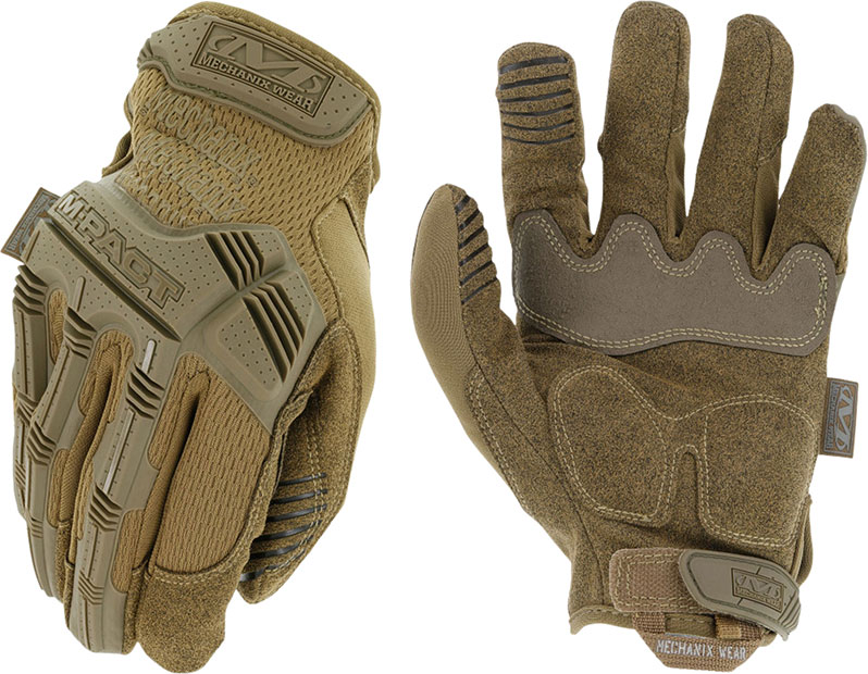 Mechanix Wear M-Pact Gloves, Large (MPT72010) Coyote Brown Synthetic Leather/Armortex, Touchscreen