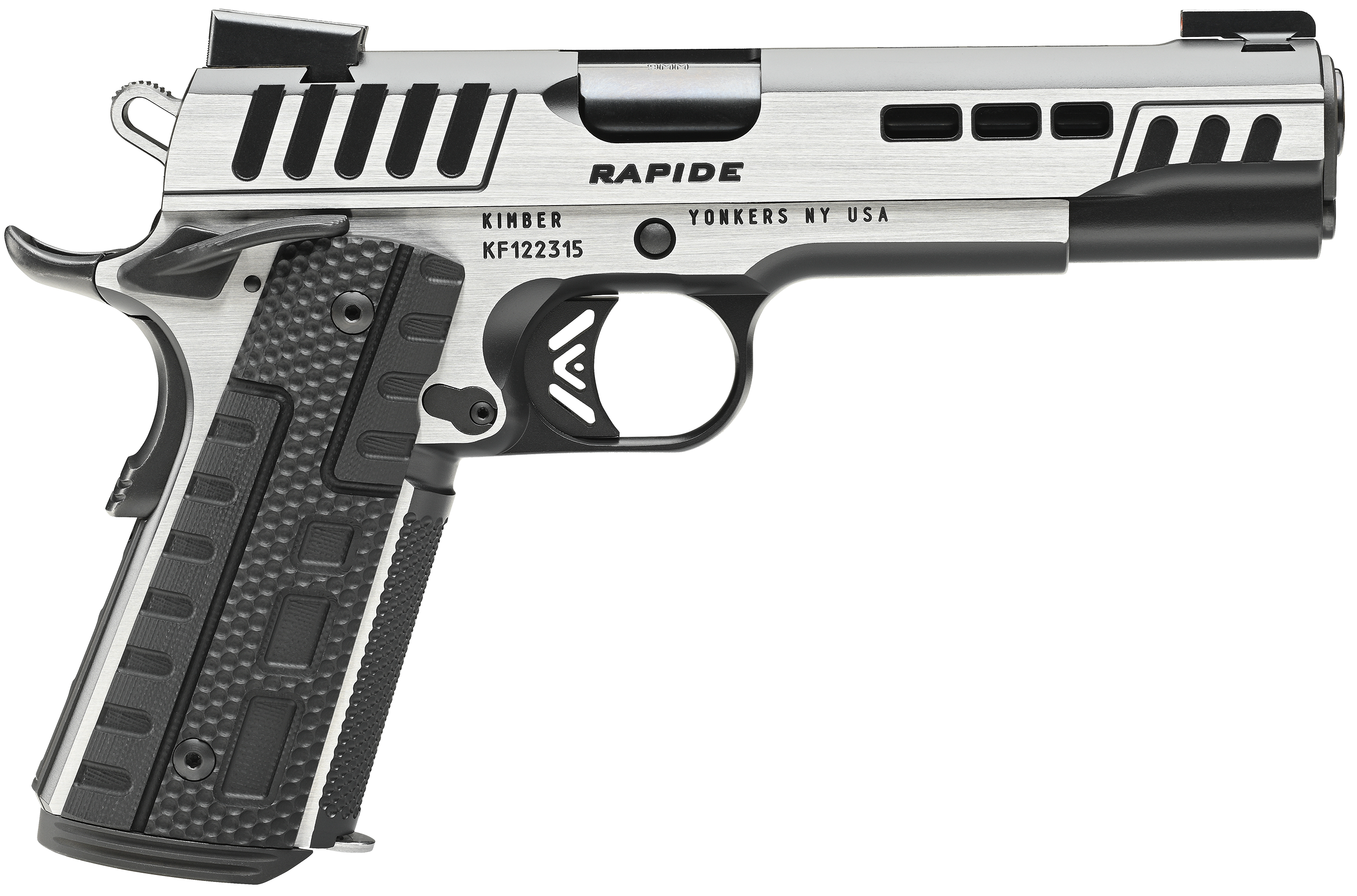 Kimber 3000421 Rapide Scorpius Pistol - 9mm, 5 in Barrel, Black KimPro II w/Polished Flats, 9 Rds
