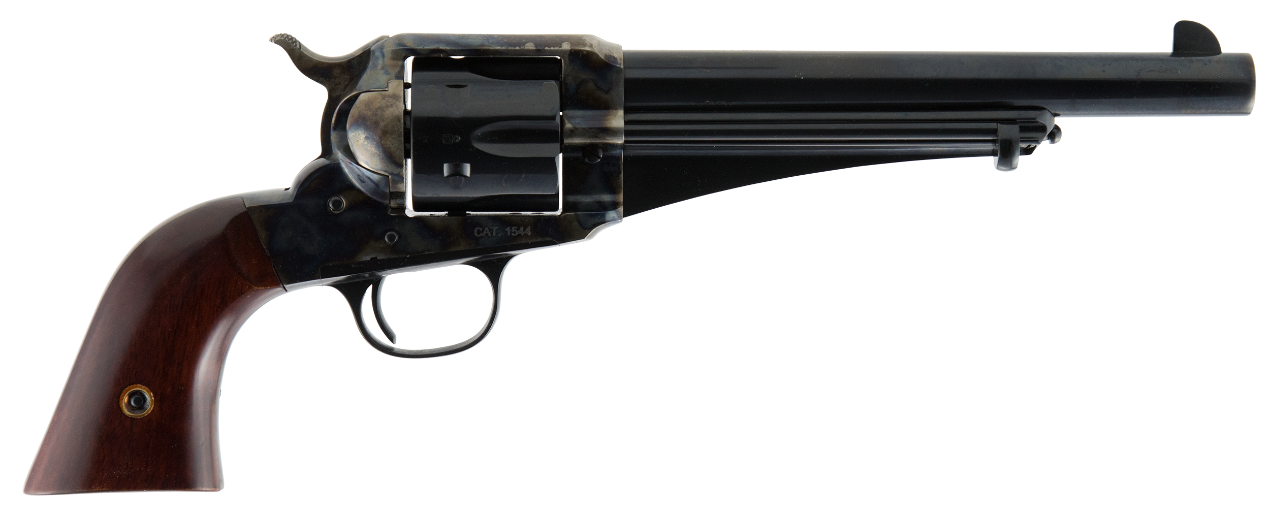 Cimarron 1875 Outlaw SAO Revolver CA151, 45 Colt (LC), 7.50", Walnut Grips, Color Case Hardened Finish, 6rd