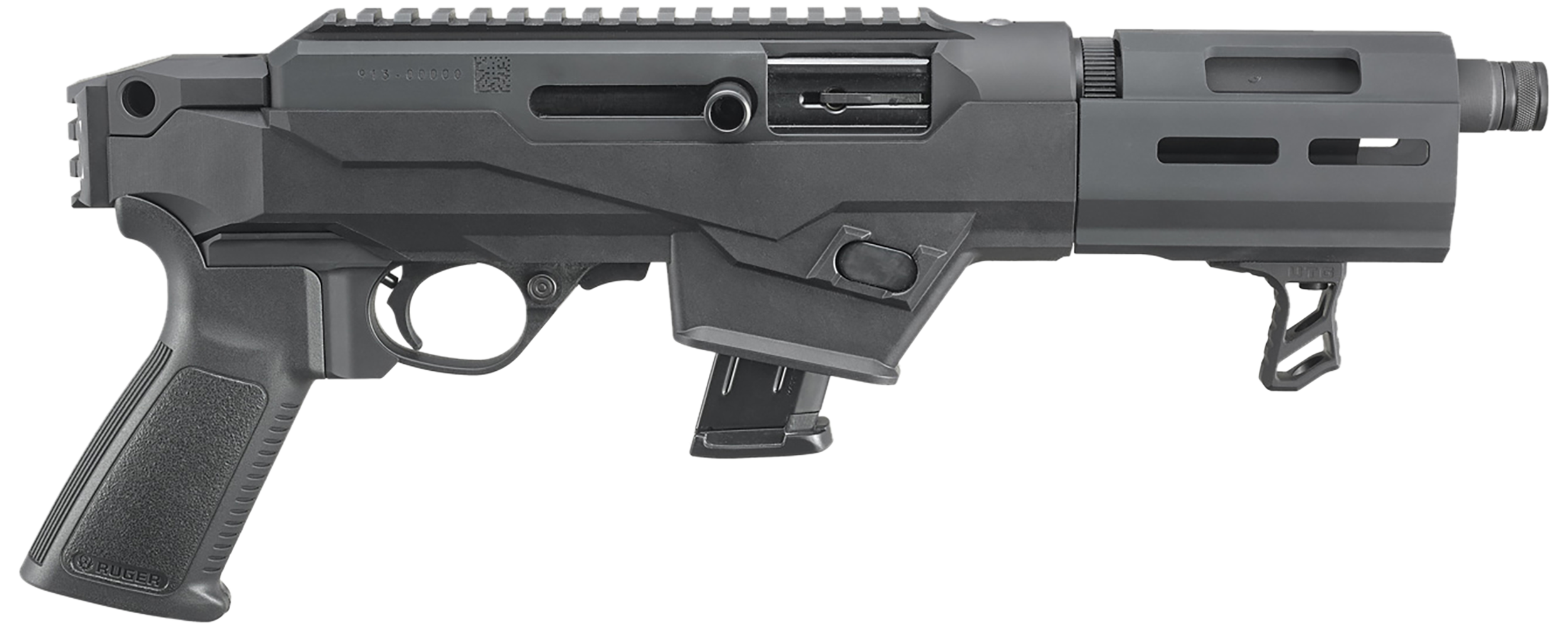 Ruger PC9 Charger Pistol 29101, 9mm, 6.5 in, Black, Black Anodized Finish, 10 Rd