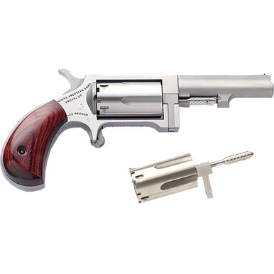 NAA Sidewinder Revolver Combo 22 LR/.22 WMR Stainless/Wood 2.5 in. 5 rd.