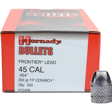 Hornady Frontier Lead Pistol Bullets 45cal .454 255gr FP Cowboy