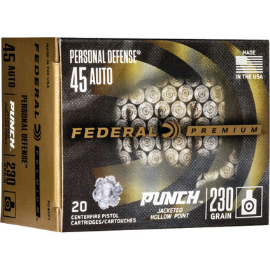 Federal Premium Pistol Ammo 45 ACP 230 gr. JHP 20 rd.