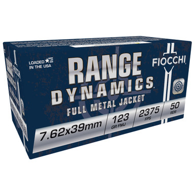 Fiocchi Range Dynamics Rifle Ammo 7.62x39 123 gr. FMJ 50 rd.