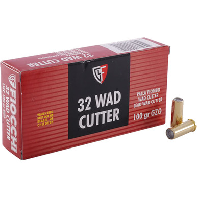 Fiocchi Wadcutter Centerfire Handgun Ammo 32 S&W Long 100 gr. LWC 50 rd.