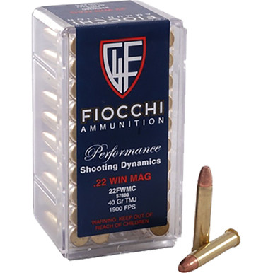 Fiocchi Training Dynamics Rimfire Ammo 22 WMR 40 gr. TMJ 50 rd.