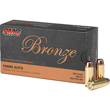 PMC Bronze Pistol Ammo 10mm Auto FMJTC 200 gr. 50 rd.