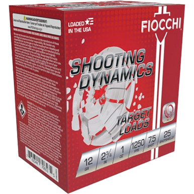 Fiocchi Shooting Dynamics Shotgun Loads 12 ga. 2.75 in. 1 oz. 1250 FPS 7.5 Shot 25 rd.