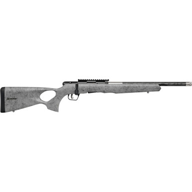 Savage B22 TimberLite Thumbhole Rifle 22 LR 18 in. Grey Stock/Black Webbing 10 rd