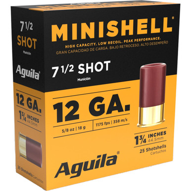 Aguila Minishell Shotgun Load 12 ga. 1.75 in. 5/8 oz. 7.5 Shot 25 rd.
