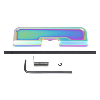 Guntec USA AR-15 Gen 3 Ejection Port Cover Kit - Matte Rainbow PVD Finish