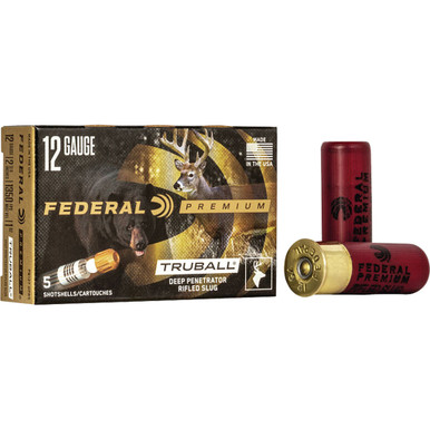 Federal Premium Vital-Shok Shotgun Ammo 12 ga 2.75in 1oz Truball Deep Penetrator Slug 5 rd