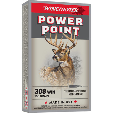 Winchester Power-Point Rifle Ammo 308 Win. 150 gr. 20 rd.