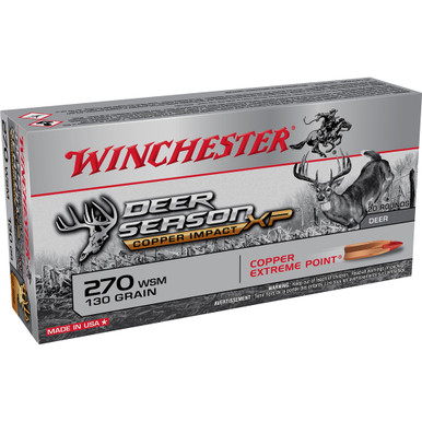 Winchester Copper Impact Rifle Ammo 270 WSM 130 gr. Copper Impact LF 20 rd.