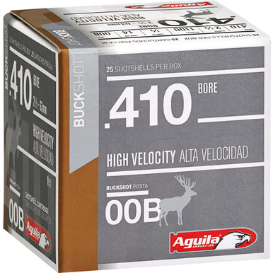 Aguila High Velocity Shotgun Game Load 410 ga. 2.5 in. 1/2 oz. 00 Buck Shot 25 rd.