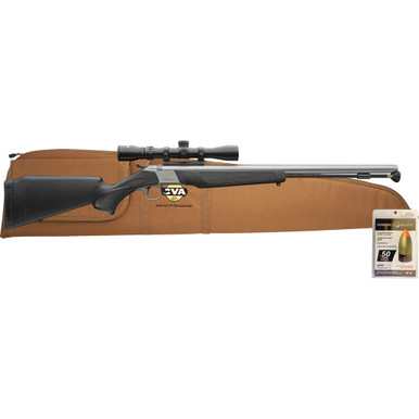 CVA Wolf V2 Muzzleloader Package 50 cal. 24 in. Stainless/Black w/ Scope