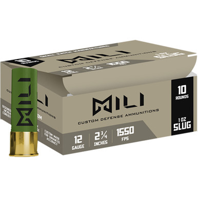 Mili Self-Defense Shotgun Loads 12 ga. 2.75 in. Rifled Slug 10 rd.