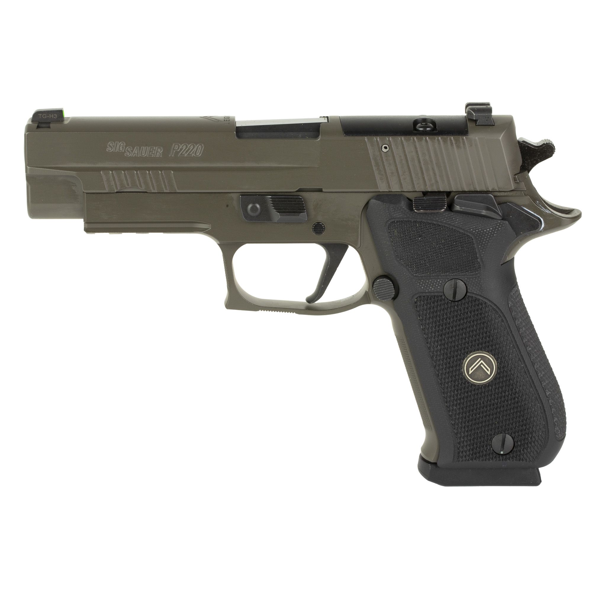 Sig Sauer P220 Full Size Legion Pistol 220R45LEGIONSAOR2, 45 ACP, 4.4", Black G10 Grips, Legion Gray Cerakote, 8 Rds