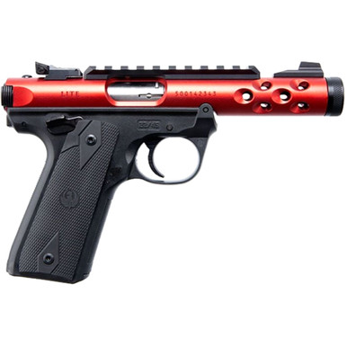 Ruger Mark IV 22/45 Lite PIstol 22 LR 4.4in Barrel 10rd Magazine Red Anodize