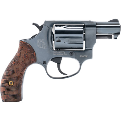 Heritage Roscoe Revolver 38 Spl. 2" Black w/US Flag Wood Grip 5 rd.