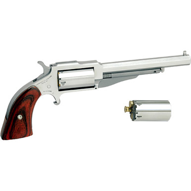 NAA The Earl Mini-Revolver Combo 22 LR/.22 WMR Stainless/Rosewood 4 in 5 rd.