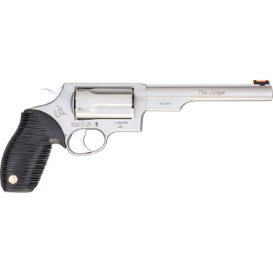 Taurus Judge Revolver 45 LC/410 ga. 6.5 in. Stainless 5 rd. Rubber Grips