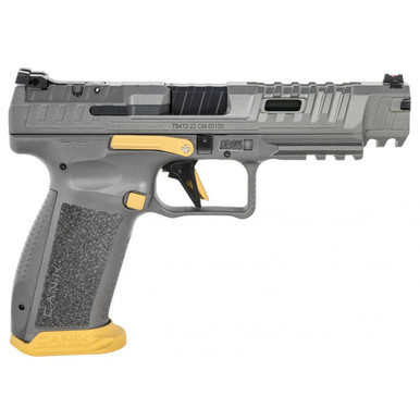 Canik SFx Rival Pistol 9mm 5 in. Grey with Gold 18 rd.