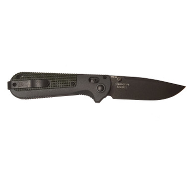 Benchmade Redoubt Overland Gray & Forest Green Drop-Point 3.55" Prototype June 2023